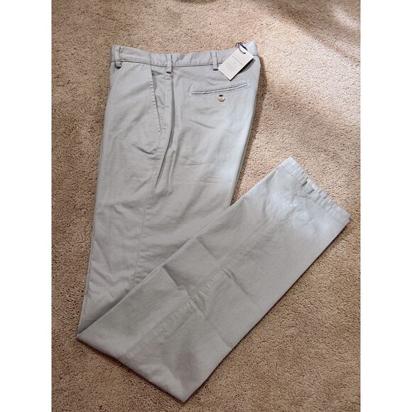 Peter Millar Crown Chino Golf Pants Size 32 Grey Pockets Cotton Blend $175 NWT - Picture 2 of 8